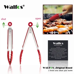 Taglia S/L pinze per alimenti in acciaio inossidabile e Silicone per cucinare pinze da cucina utensili da cucina insalata per barbecue