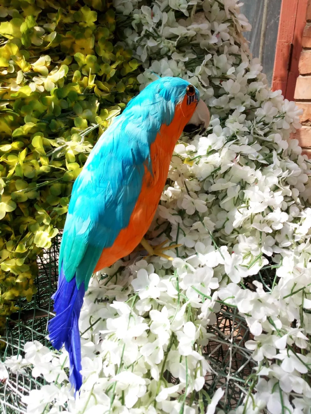 

Большие 40 см синие цветные перья птица искусственный попугай модель пены и перья пасторальное Рукоделие украшение для дома подарок a1998