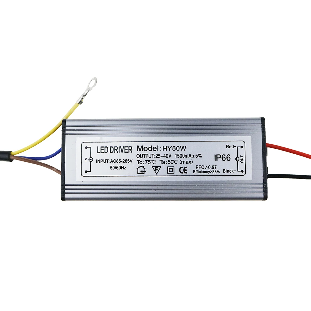 LED Driver 10W 20W 30W 50W 300mA/600MA/900MA/1500MA Power Supply Floodlight light Transformer IP67 Waterproof Adapter DC 20-40V