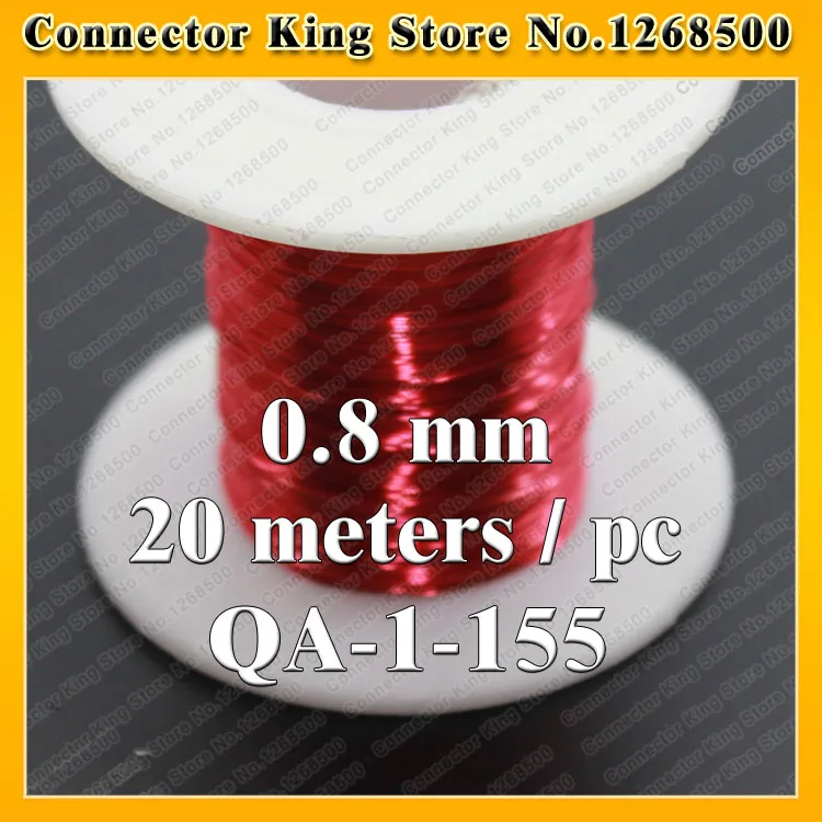 

ChengHaoRan 20m Red Magnet Wire 0.8 mm Enameled Copper wire Magnetic Coil Winding