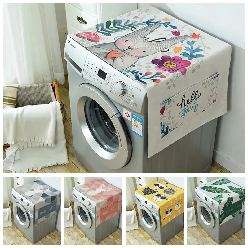 Front Loading Washing Machine Dust Covers Waterproof Microwave Oven Dust Cover Washer Dust Cover Kitchen Refrigerator organizer