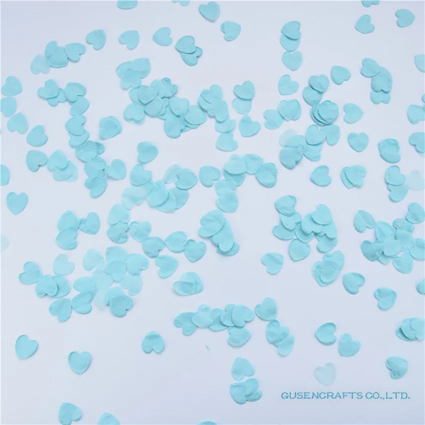 1500pcs /lot  Heart-shaped  light blue paper Confetti for wedding party baby shower decoration supplies