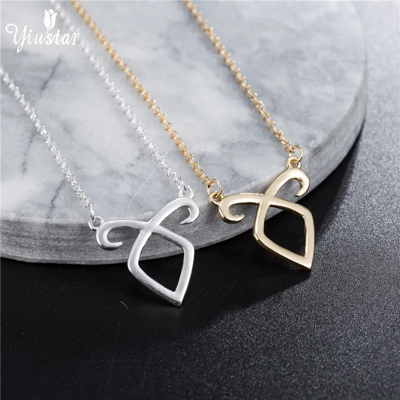 yiustar Movie City of Bones Necklace Angelic Forces Power Rune Pendant Inspired By The Mortal Instruments Shadowhunter Jewelry M