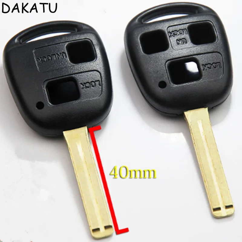 5pcs  2/3 BUTTON Replacement Remote Key Shell for Lexus ES330 RX330 GX470  40MM Short  FOB Car Key Blanks