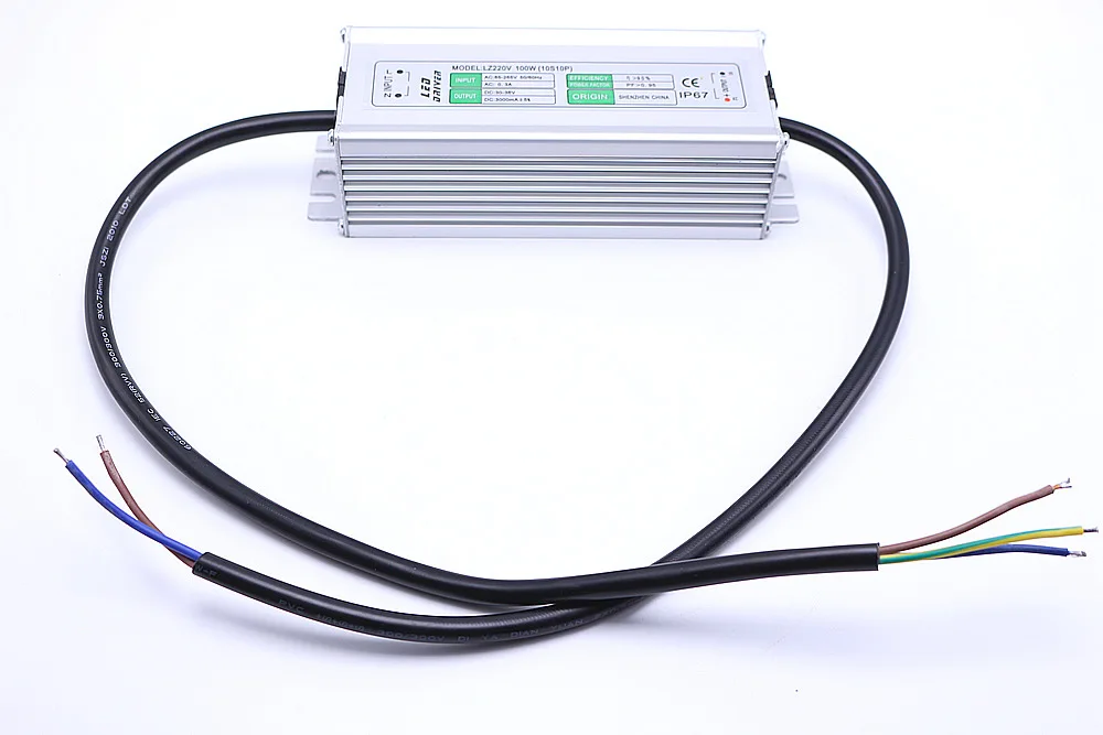 10PCS/Lot 100W LED Driver 3000mA 30-36V High Power LED Floodlight dirver,IP67 Lighting Transformer,power adapter