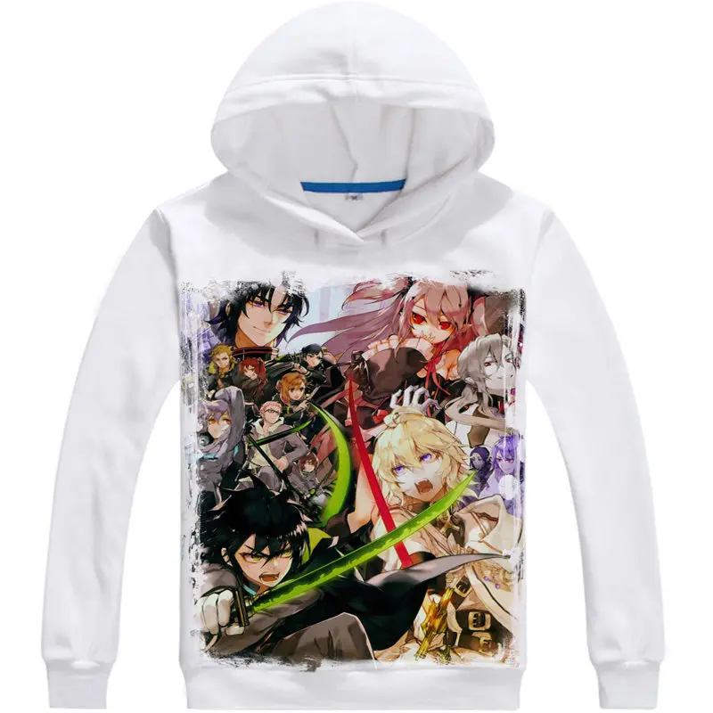 Seraph of the End Hoodie Anime Krul Tepes Cosplay Cartoon Pullover Cute Sweatshirts Japanese Cartoon Fans