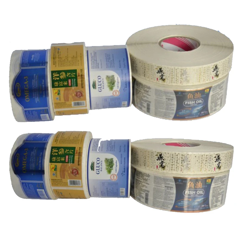 Custom Waterproof Via Plastic Bottle Labels Printing Roll Adhesive 10ML Via Labels For Anabolic Steroids