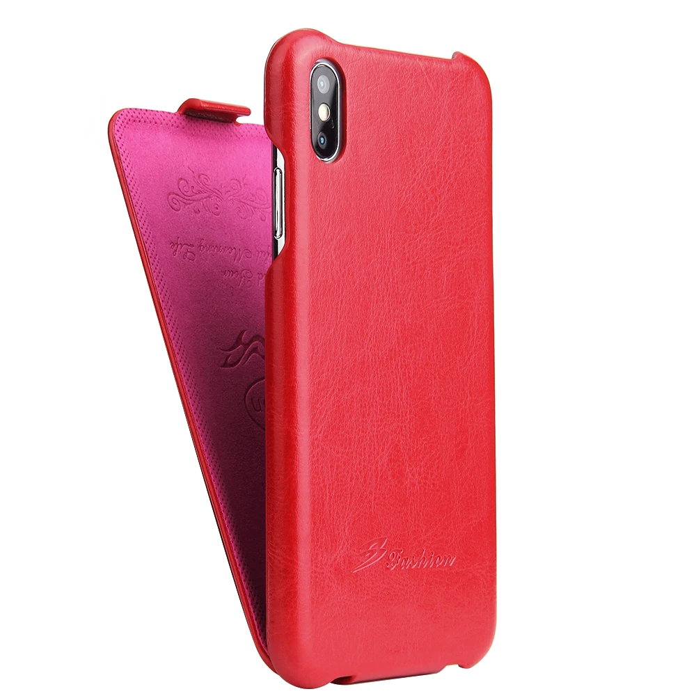 Fierre Shann Vertical Flip Leather Cover Case for Apple iPhone 16 Pro Max 15pro 14 13 Phone Protector Fundas Coque for iphone 11