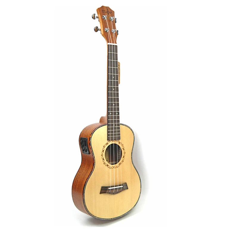 High Quality 26 Inch Tenor Ukulele Solid Wood Spruce Top Ukelele Aquila Strings 4 Strings Hawail Guitar Abalone Binding