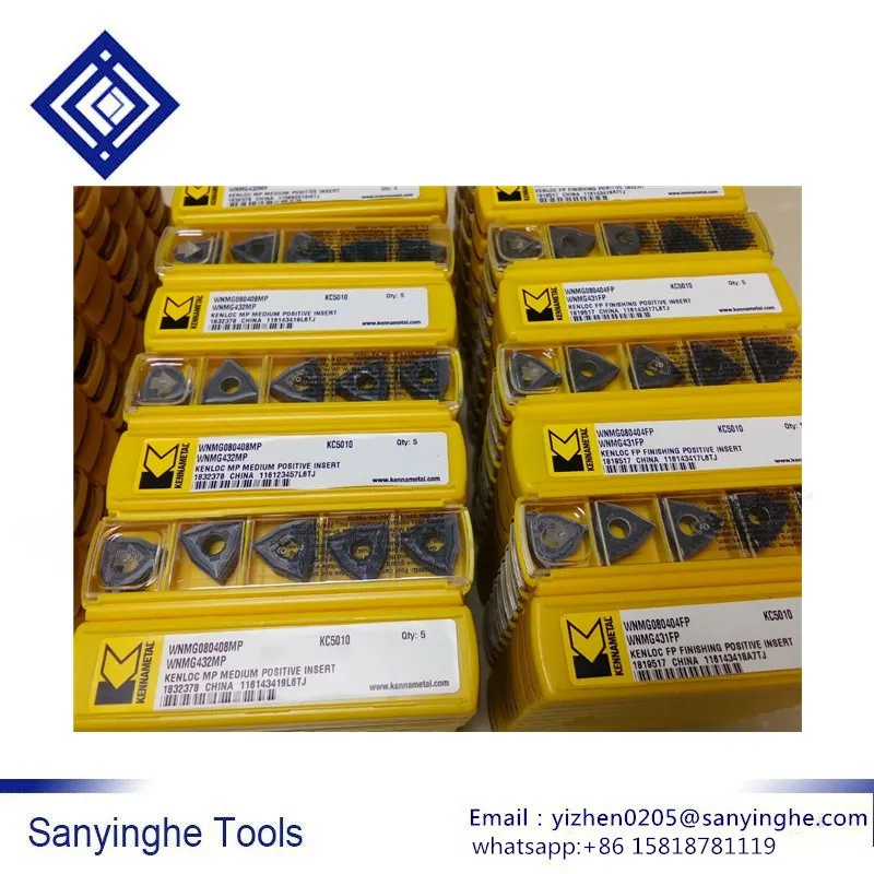 WNMG080404FP/WNMG080408MP KC5010 CNC แทรกคาร์ไบด์ CNC ตัดเครื่องมือ (5 ชิ้น/ล็อต)