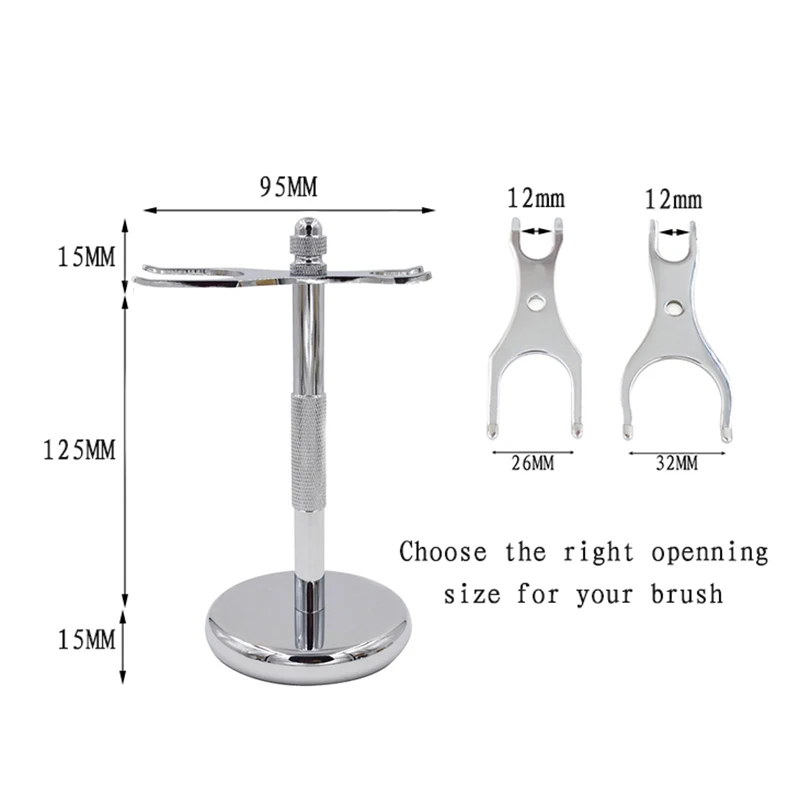 Deluxe Chrome Stand for safety Razor and Brush Bathroom latest shaving stand for luxury gifts