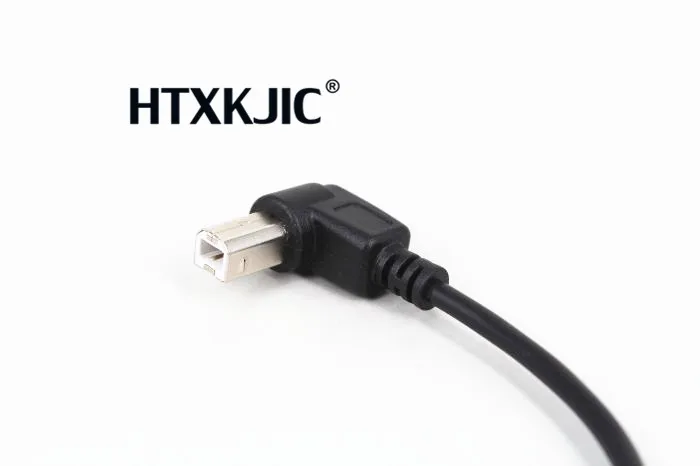 1 قطعة زاوية الحق USB نوع B الذكور إلى USB B الإناث طابعة لوحة جبل تمديد جديد مزامنة كابل الحبل 0.3M 0.5M