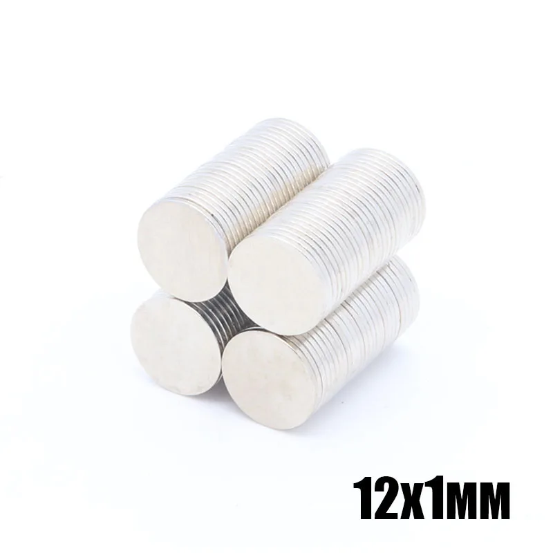 100 pz 12mm x 1mm magnete a disco rotondo Super forte 12x1mm terre Rare neodimio N35 magnete circolare magnete permanente 12mm * 1mm