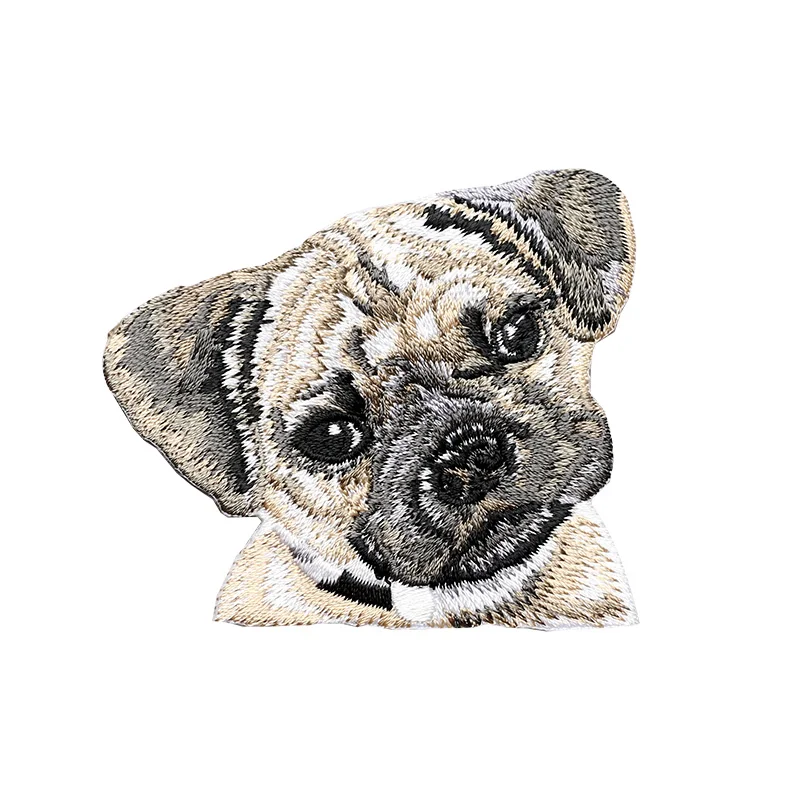 AHYONNIEX Cute Dog Embroidered Patches for Clothing Iron On Patches DIY Accessories Badge Embroidery Nice T-shirt Sticker