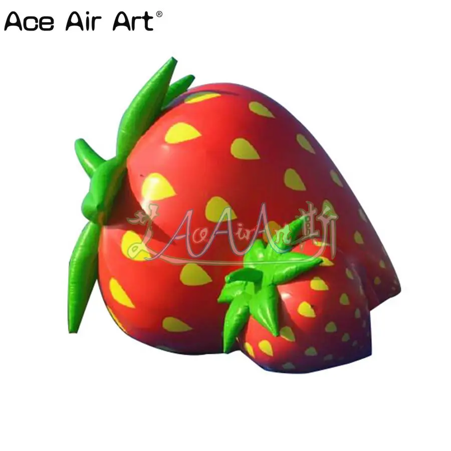 Attractive Giant Inflatable Fruit Mockup Decoration Red Strawberry Model for Sale Promotion