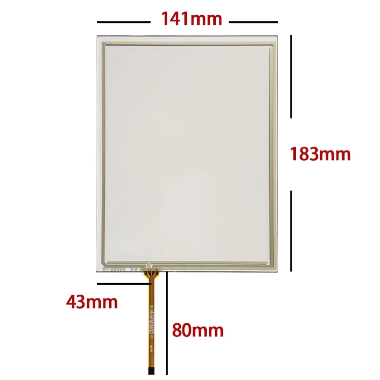 5pcs/lot New 8 inch four-wire resistor thin line touch screen 183*141mm industrial exterior panel maker AT080TN52 V.1