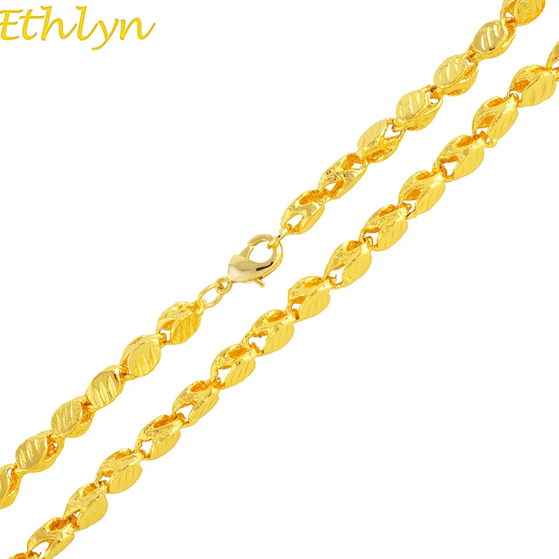 Ethlyn Handmade New Ethiopian THICK Necklace Gold Color  Africa Eritrea  Chain Dubai/Arab N034