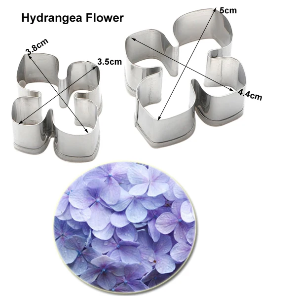 Hydrangea Petal &Cutter Silicone Mold Fondant Mould Cake Decorating Tool Chocolate Gumpaste,Sugarcraft Baking Pastry Forms CS219