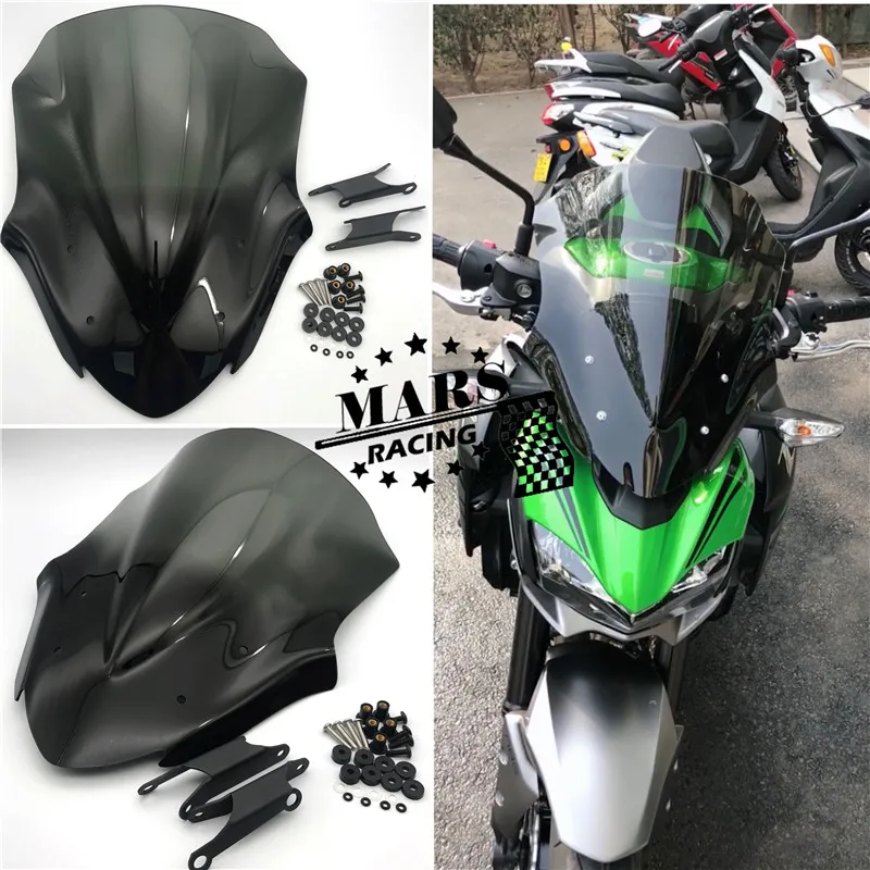 

Motorcycle WindScreen Windshield Viser VIsor Fits For Kawasaki Z900 2017 2018 2019 17 18 19 new style Double Bubble