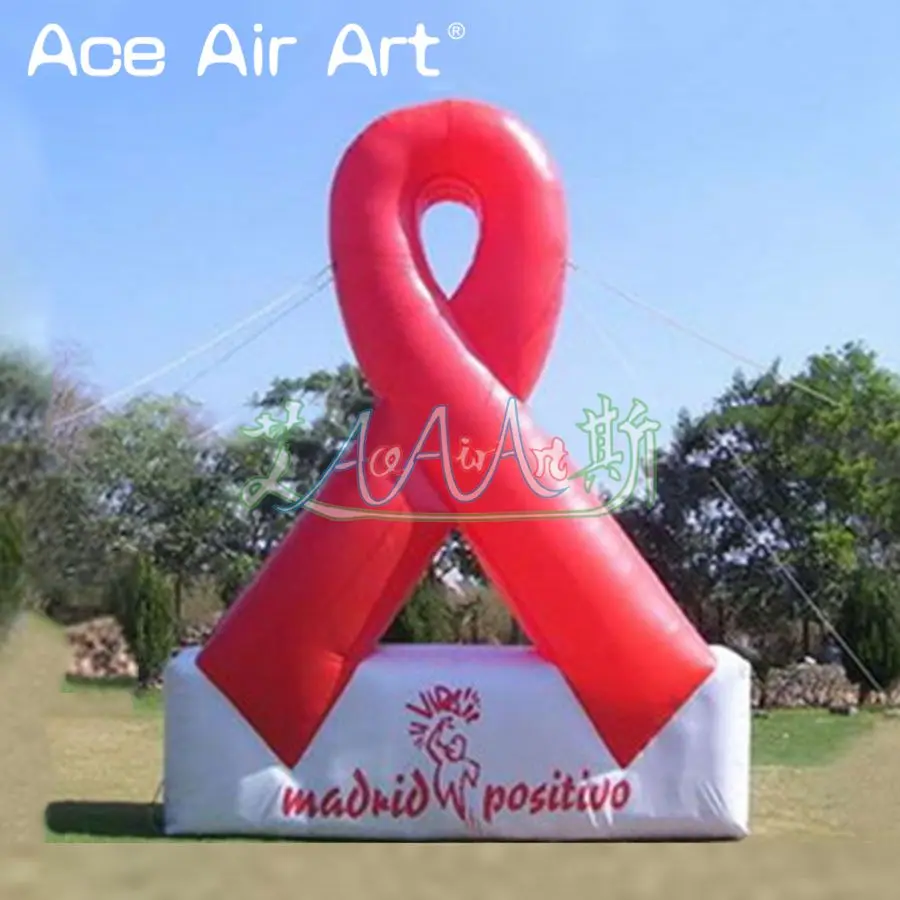 

5 m H Popular Inflatable Ribbon in Red for World AIDS Day