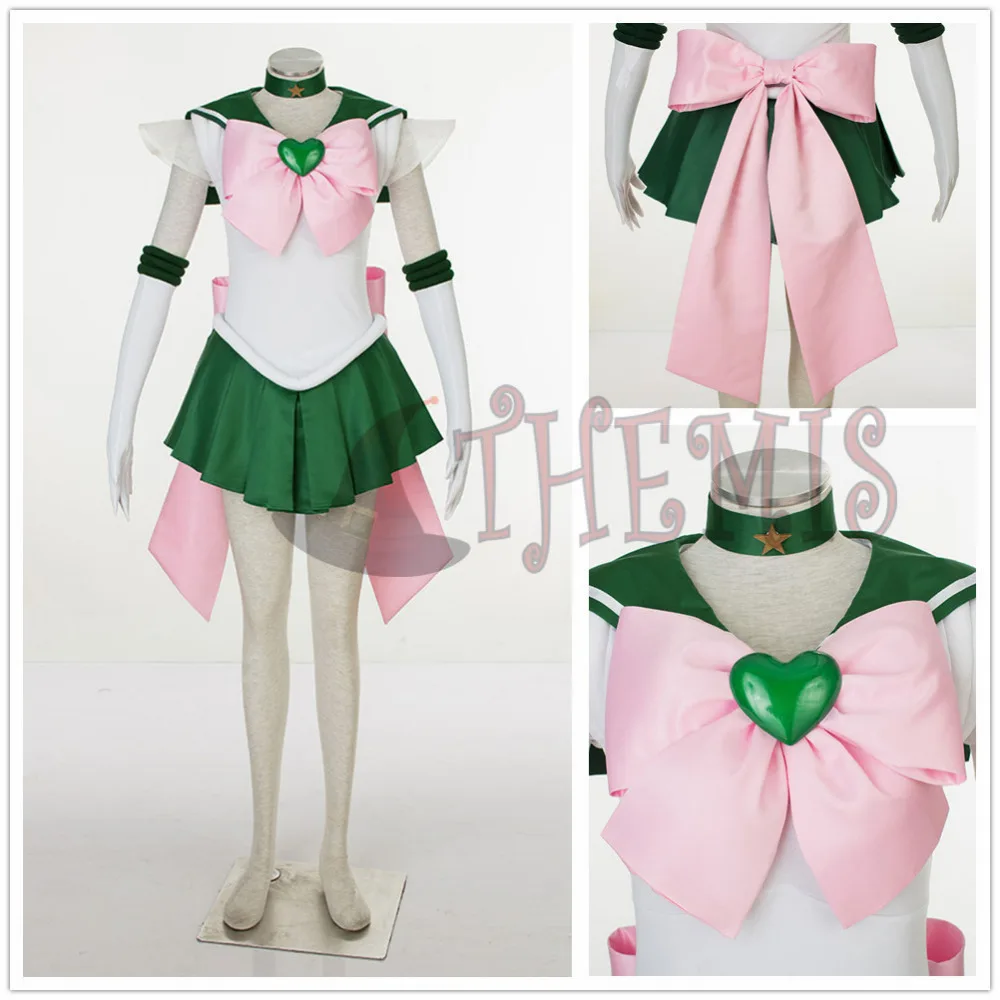 Athemis Anime Sailor Kinoes Makotoes Sailor Jupiteries Super Cosplay Kostium Szyty na Miarę Dowolny Rozmiar Wysoka Jakość Sukienka — zdjęcie 3