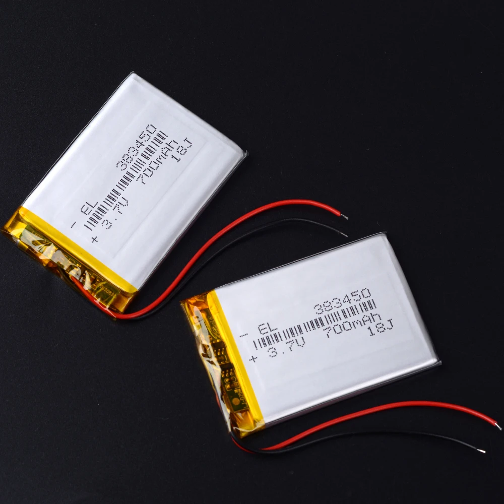 383450 3.7V 700mAh Lithium polymer battery With Protection Board For GPS MP3 MP4 MP5 Portable DVD Speaker PSP Electric toy