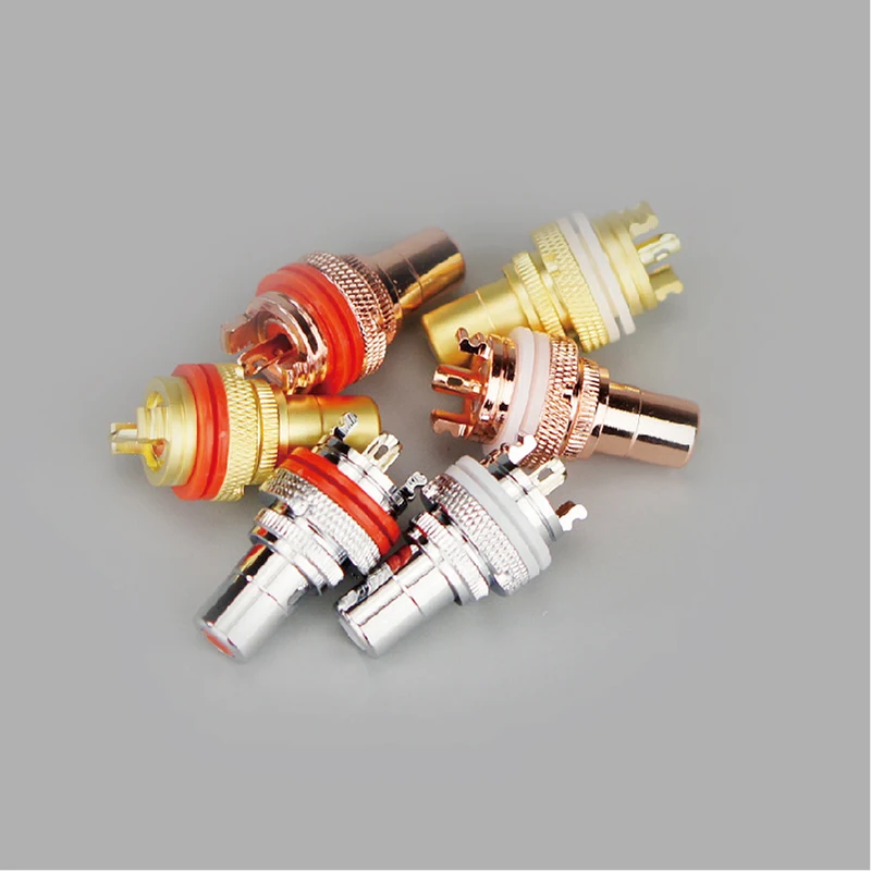 8 Stück Gold/Rhodium/Rot kupfer beschichtete RCA-Buchse RCA-Anschluss buchse Stecker Buchse Gehäuse verkleidung Stecker für Verstärker