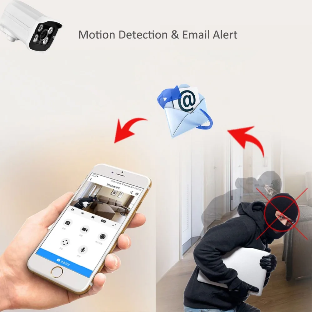 AZISHN NEW H.265 IP Camera 2MP 1080P 25fps Metal IP66 Waterproof 4 Array LEDS CCTV Camera Security Video P2P DC12V/48V POE