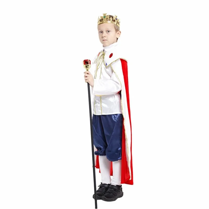 Costume d'Halloween Royal King pour garçons, costume complet Prince des Prairies, 3 tailles, nouveau Cosplay pour enfants, 303