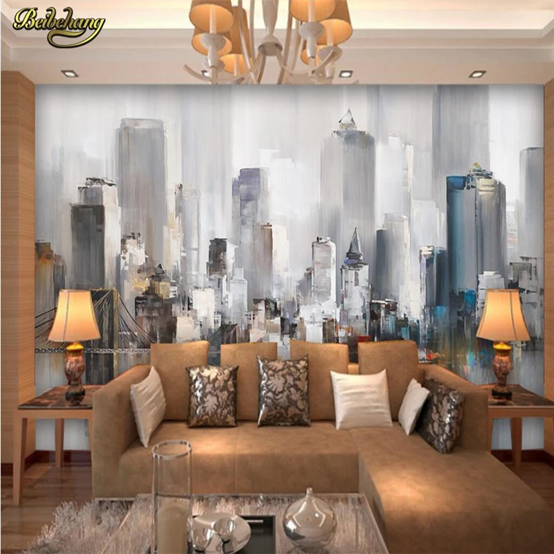 

custom French city landscape oil painting Custom Papel De Parede 3D Wall paper Mural living Room Bedroom wallpaper walls Sticker