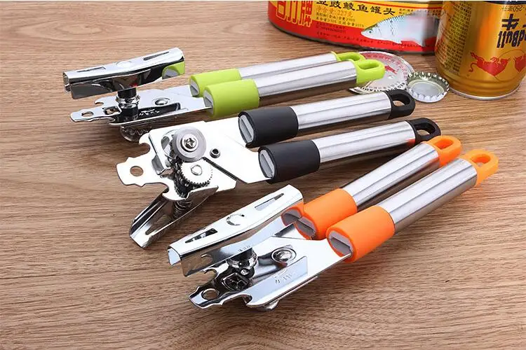 

1PC Useful Stainless Steel Tin Can Opener Multifunctional Canned Food Opening Tools Portable Openers Knife KX 245