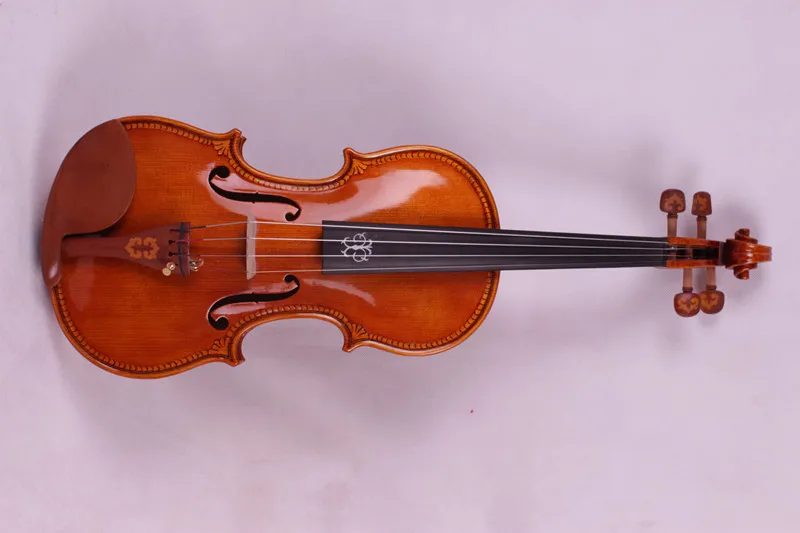 

4 string 4/4 Violin Ebony parts Flame Maple Back Antique Varnish Spruce Master Powerful Sound Pro#6