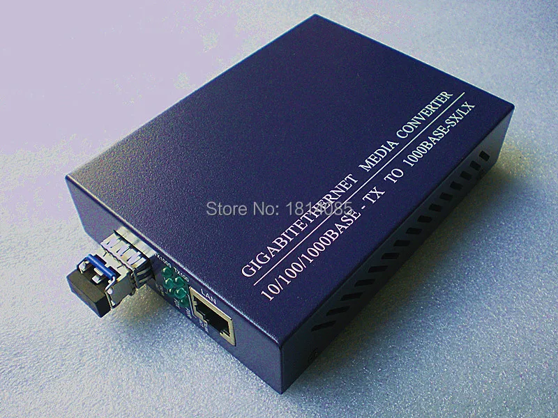 

SFP Media Converter Gigabit Fiber Transceiver Singlemode Dual Fiber LC 60KM 1550nm