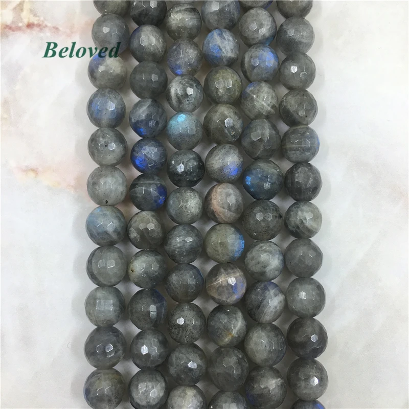 5Strands Faceted Flash Labradorite Stone Loose Beads, Round Drilled Spectrolite Gems Stone Jewelry Making Beads, BG231101