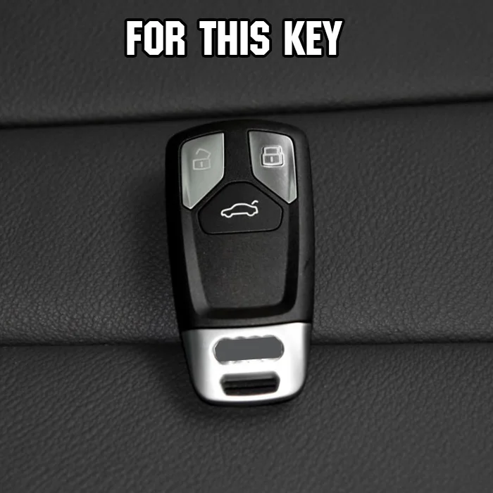 Silicone Key Case Cover For Audi A4 allroad B9 Q5 Q7 TT TTS 2016 2017 2018 Keyless Fob Shell Skin Keyring Chain Holder Protector