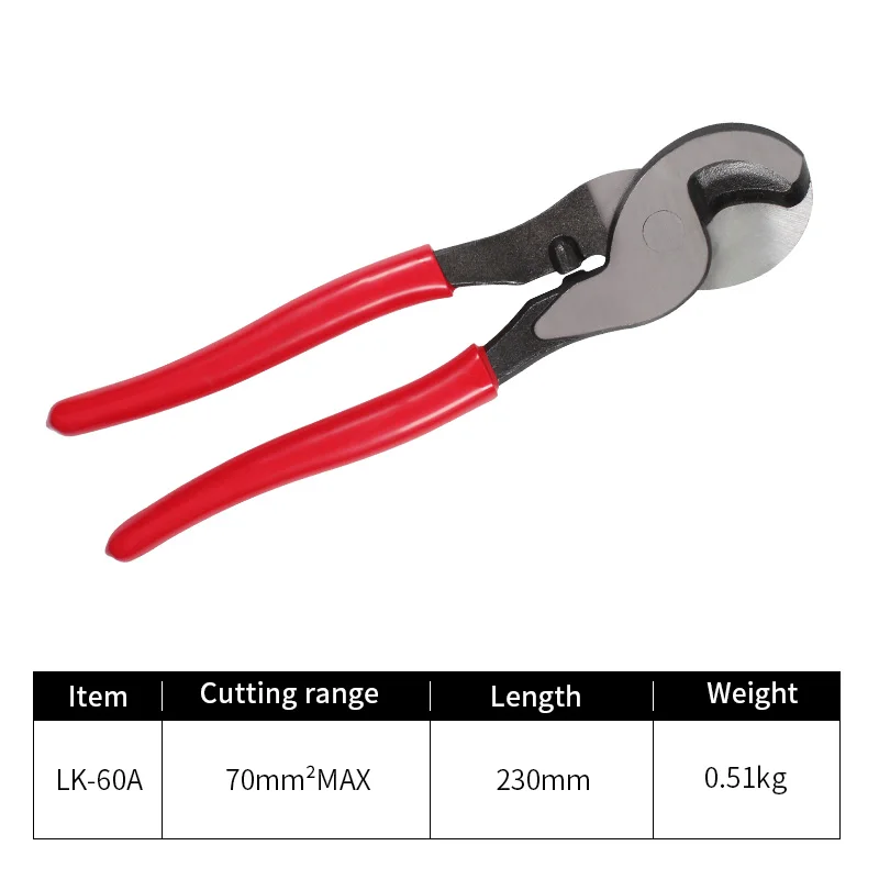 LK -22A /38A /60A Isolierte Kabelschneider Elektriker Professionelle Zange Schock Abisolierzange Werkzeug Kabel Schere Handwerkzeuge – Detail 4