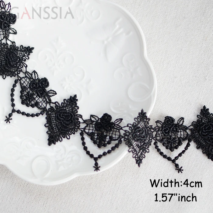 1yard Width: 4cm Vintage Hollow Heart Lace Polyester Lace Trim For DIY Scrapbooking Garment Accessories(ss-601)