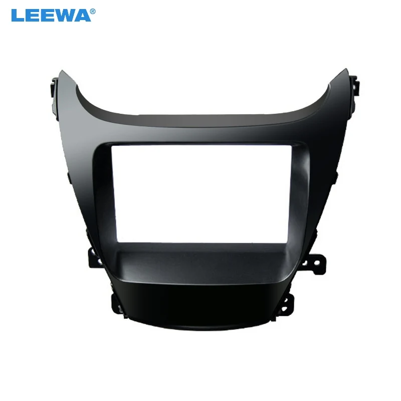 

LEEWA Car 2Din Radio Fascia Frame Installation Kit for 2014 HYUNDAI Elantra (LHD) Stereo Refitting Dash Panel Frame Mount Kit