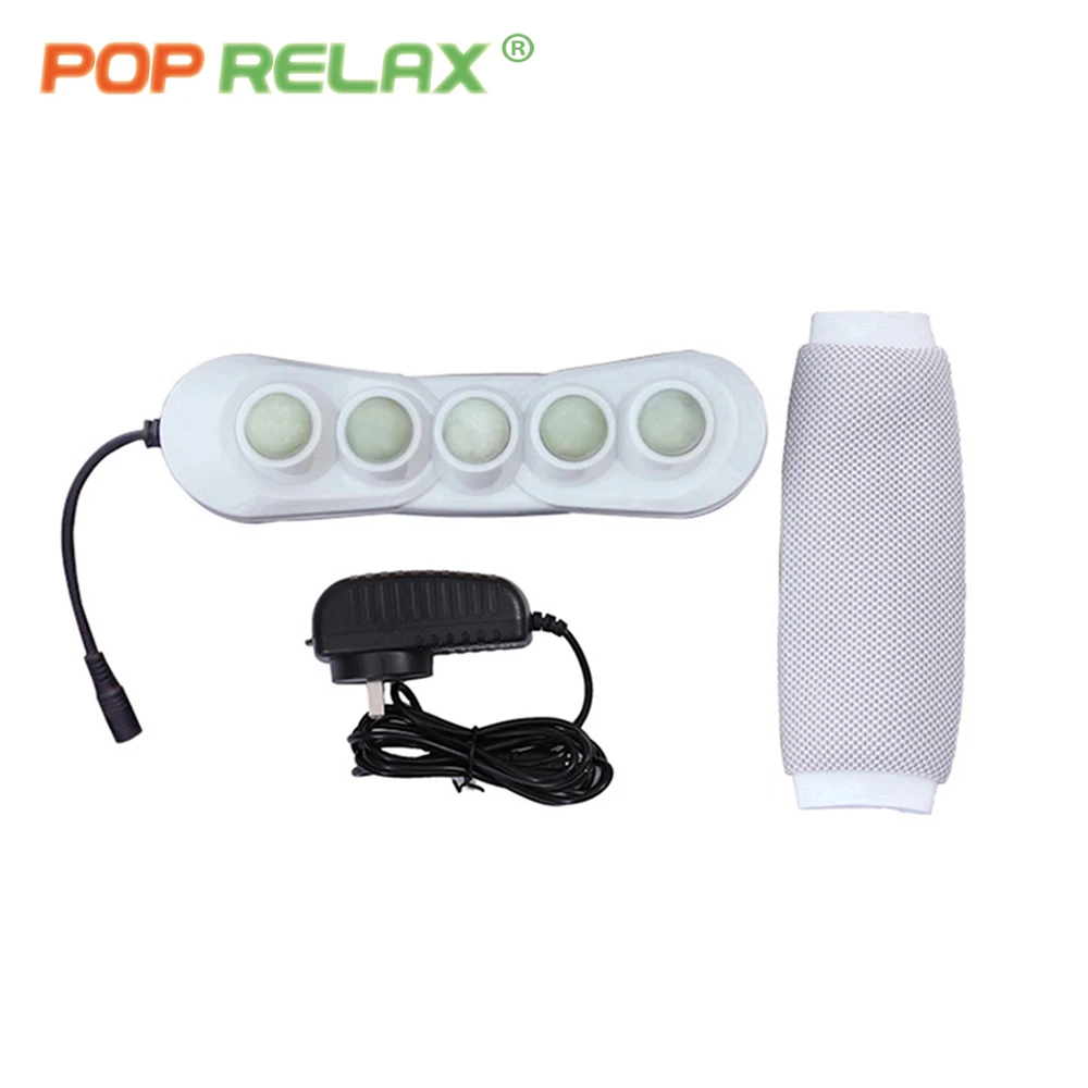 POP RELAX 5 ball heated jade stone roller massage device far infrared thermal therapy body pain relief ceragem projector heater