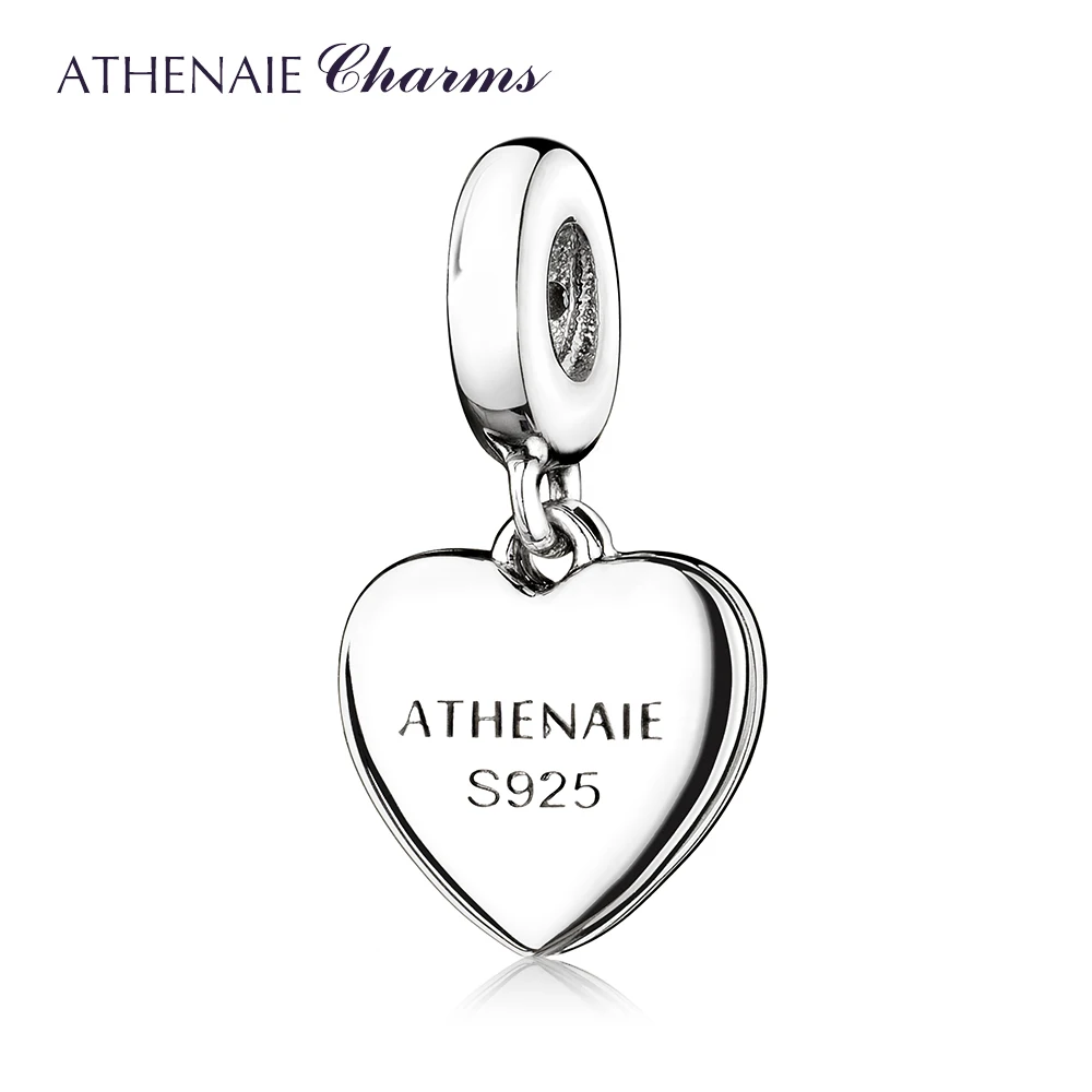 ATHENAIE Fashion New 925 Sterling Silver Clear CZ Tree of Love ciondola il fascino misura le donne bracciali collane gioielli fai da te