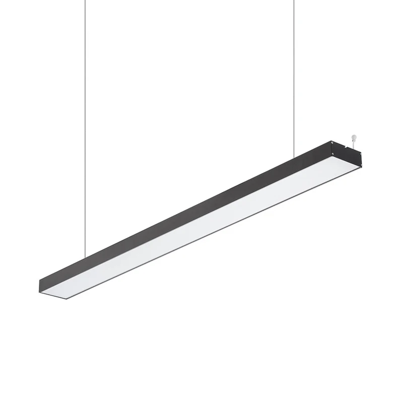 Luminária pendente linear moderna com luz de led, luminária suspensa para decoração de casa, sala de conferência, estudo