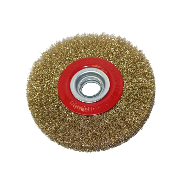 

1PCS 5" 6" Steel Flat Wire Wheel Brush With Adaptor Rings For Bench Ginder Polish Best Quality