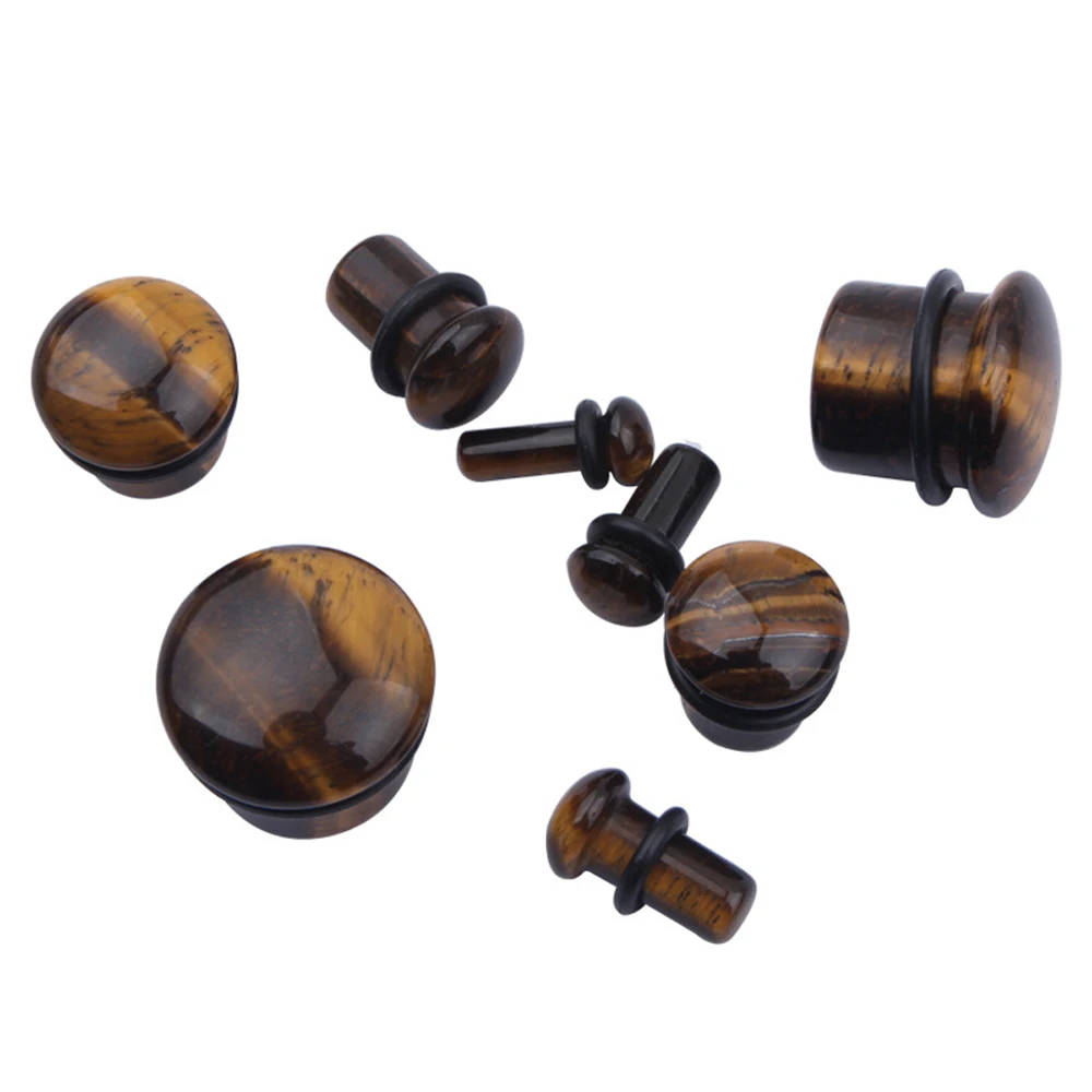 Alisouy 1PCS Stone Ear Plugs Gauges Earrings Women Men Ear Plug Flesh Tunnel Piercing Expander Ear Stretcher Body Jewelry 5-16mm