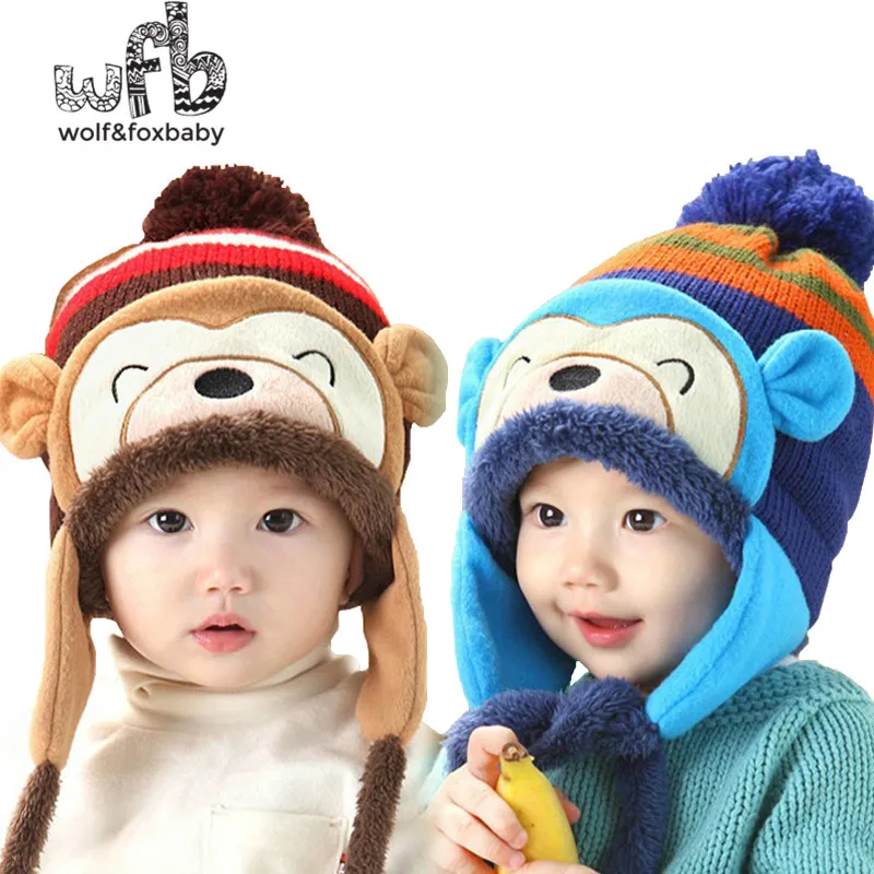 

Retail 6-48 Months soft acrylic fibers thickened woolen woollen cap hat baby children infant kids spring autumn fall winter