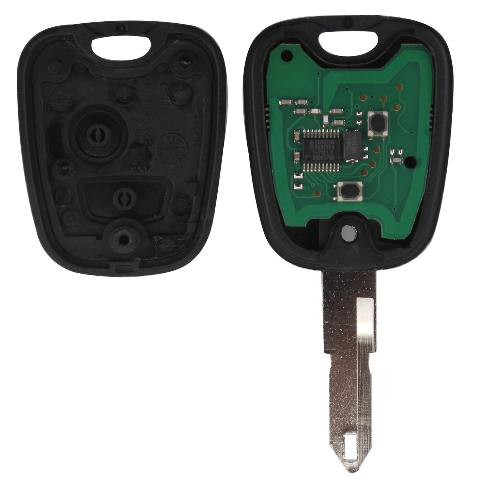 jingyuqin 2 przyciski ASK NE73 ostrze zdalny klucz Shell Fob kontroler pasuje do PEUGEOT 206 433 MHZ z chipem transpondera PCF7961