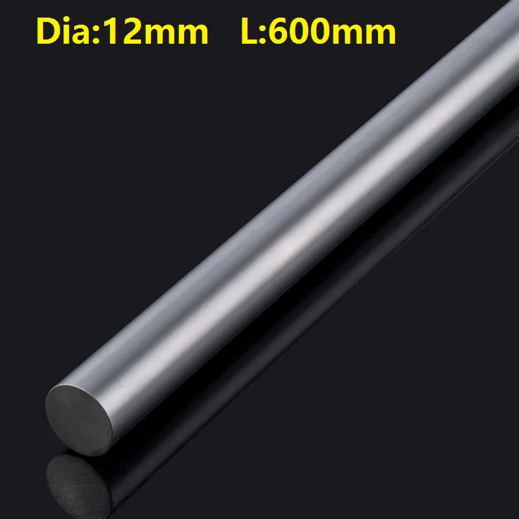 

30pcs/lot 12mm linear shaft 600mm long 12x600mm hardened linear shaft chromed plated linear shaft 3D printer parts steel rod