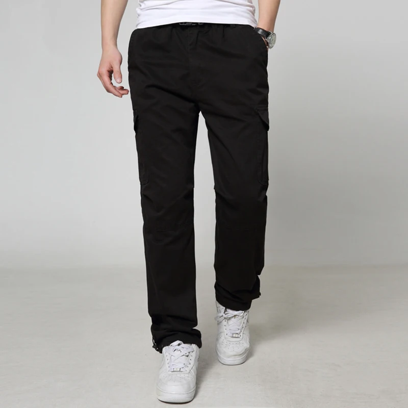 Printemps Été Hommes Pantalons Casual Pantalon Cargo Coton Multi Poche Lâche Baggy Pantalon Tactique Vêtements De Mode Hip Hop Joggeurs