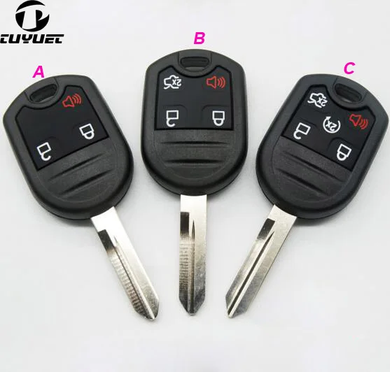 

Replacement Uncut Blade Remote Key Shell for Ford Edge Raptor 5 Buttons Blanks Key Case