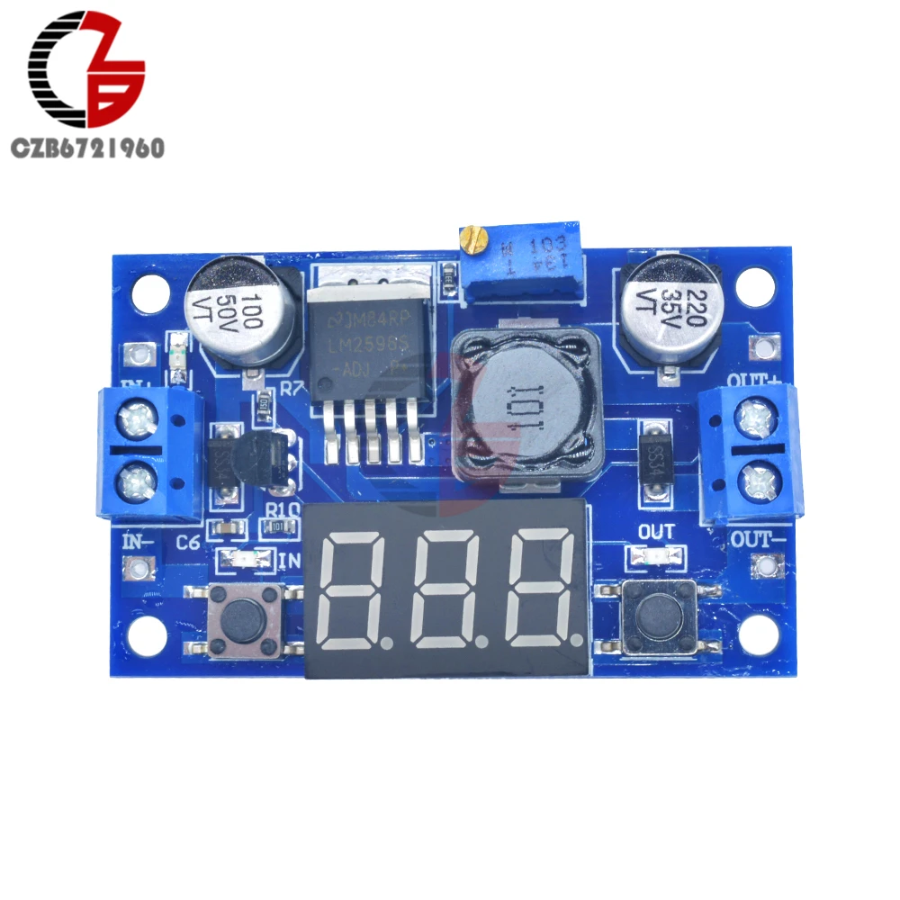 LM2596 DC-DC Step Down Buck Converter LED Digital Voltmeter Adjustable Power Transformer Supply Voltage Regulator Meter 12V-5V