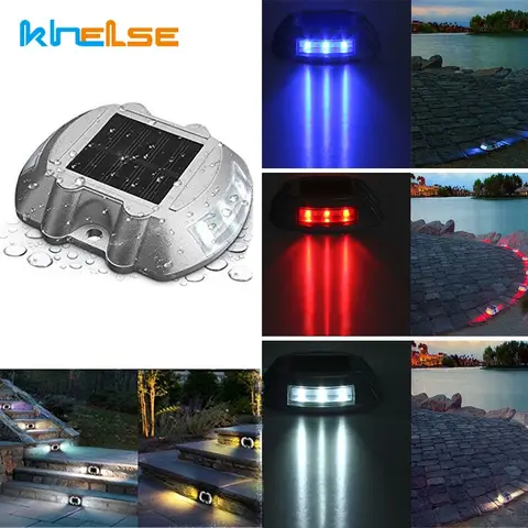 Solar Power LED Deck Licht Weg Auffahrt Weg Dock Straßenbeleuchtung Marker Sicherheit Lampen IP65 Outdoor Hof Garten Schritt Leuchte
